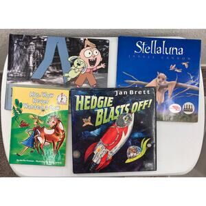 Lot of 4 Stellaluna Knuffle Bunny Mrs. Wow Jan Brett Children's Picture Books